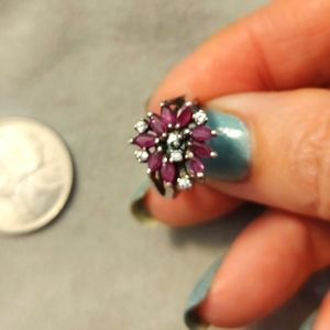 Ruby and diamond pinky ring